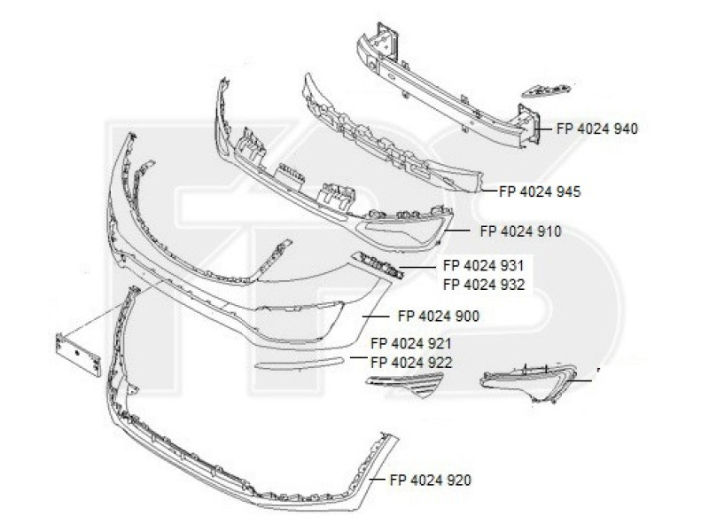 Спойлер бампера передній Kia Sportage 2010-2015 Korea / USA (Тайвань) 86512-3W000
