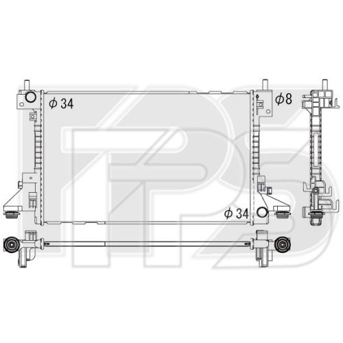 Радіатор охолодження двигуна Chevrolet Volt, Opel Ampera EV150 1.4 HYBRID (Koyorad) 1300324, 22765637