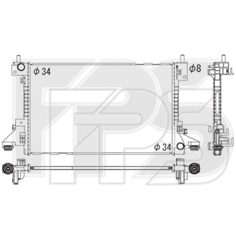 Радіатор охолодження двигуна Chevrolet Volt, Opel Ampera 1.4 HYBRID (FPS) 22839735