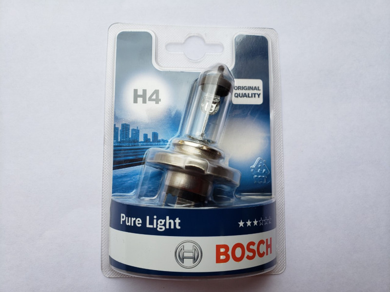 Авто лампа H4 Bosch Pure Light 12V 55W/60W P43t