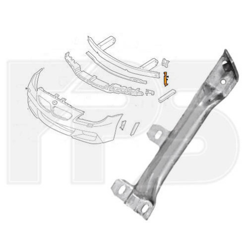 Кріплення переднього бампера праве BMW 5 F10 2010-2013 FPS 51117158894 (алюміній)