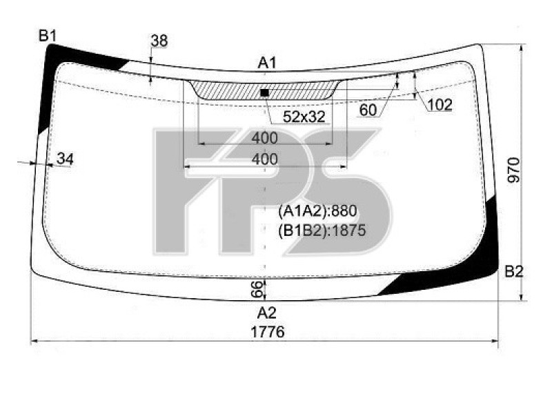 Лобове скло переднє Ford Transit 2000-2014 XYG