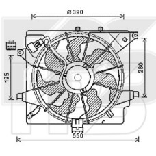 Вентилятор в зборі Hyundai i30 / Kia Ceed (AVA) FP 32 W92