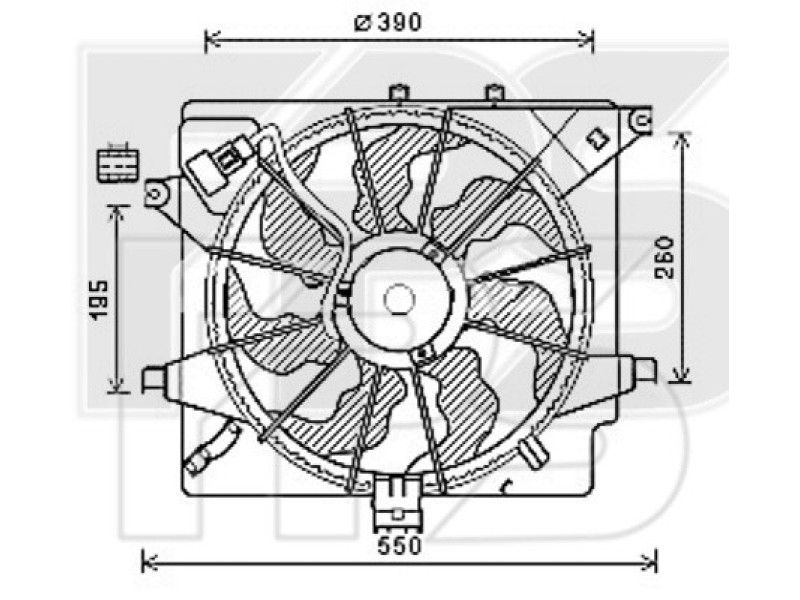 Вентилятор в зборі Hyundai i30 / Kia Ceed (AVA) FP 32 W92