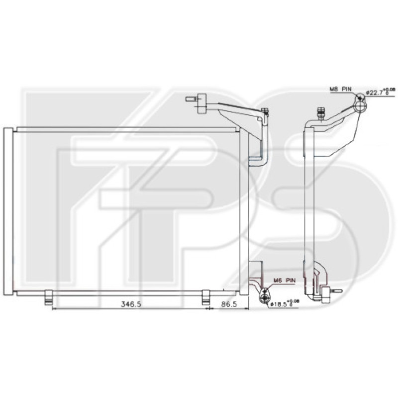 Радіатор кондиціонера Ford Fiesta (Koyorad) FP 28 K089-X