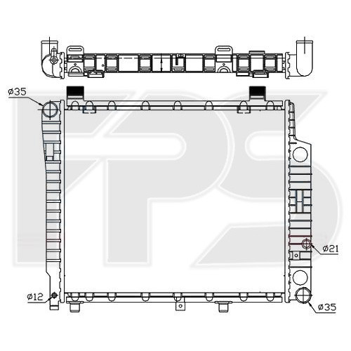 Радіатор охолодження двигуна Mercedes W202 (NRF) FP 46 A225