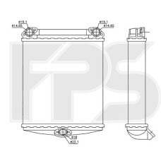 Радіатор пічки Mercedes (AVA) FP 46 N119-X