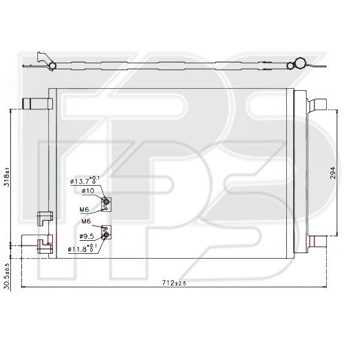 Радіатор кондиціонера Skoda Octavia A7, Karoq, Kamiq, Kadiaq, Scala, VW Golf 7, T-roc, Passat B8 EUR, Arteon, Tiguan 2, Touran, Audi A3, Q3, Q2, Seat Leon, Arona, Ateca, Tarraco (Koyo)