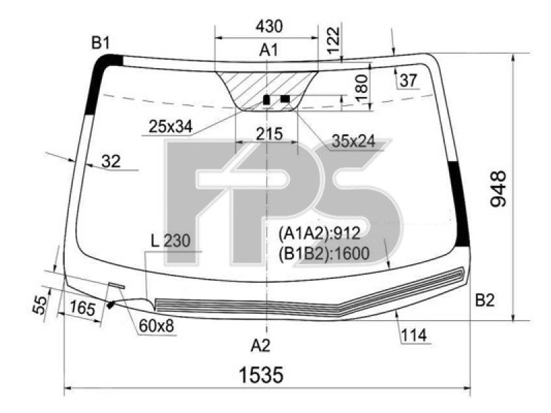 Лобове скло Hyundai ix55 / Veracruz 2007-2012 (XYG)