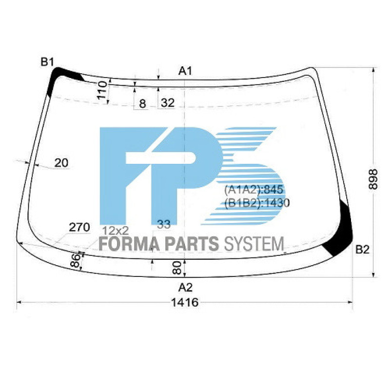 Лобове скло переднє Audi 80 / 90 B3 1986-1994 XYG