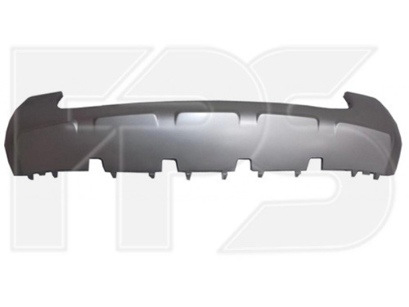 Накладка переднього бампера середня Skoda Yeti 2009-2014 (сірий металік) FPS