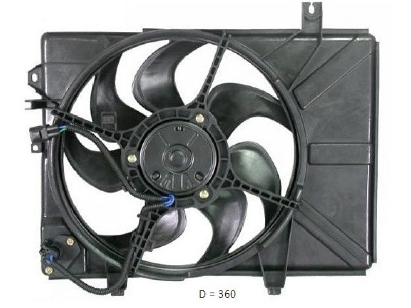 Вентилятор радіатора Hyundai Getz (AVA)