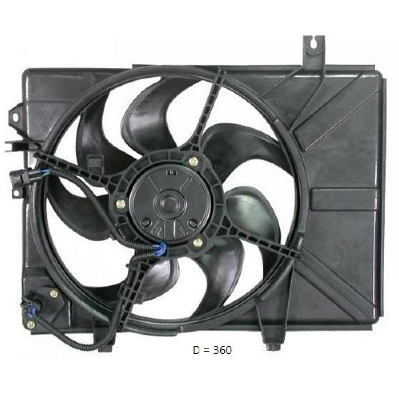 Вентилятор радіатора Hyundai Getz (AVA)