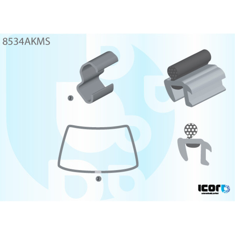 Ущільнювальна гумка лобового скла Audi 80 B3, B4 1986-1994 (молдинг) 