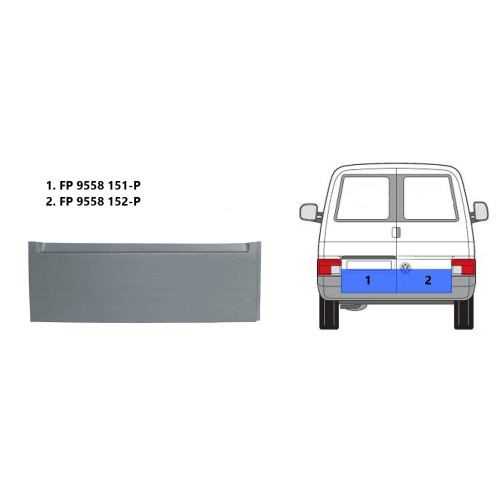 Ремчастина задніх дверей ліва VW Transporter T4 1990-2003 (P) 24 см