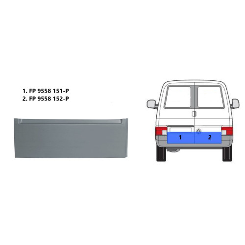 Ремчастина задніх дверей права VW Transporter T4 1990-2003 (Polcar) 