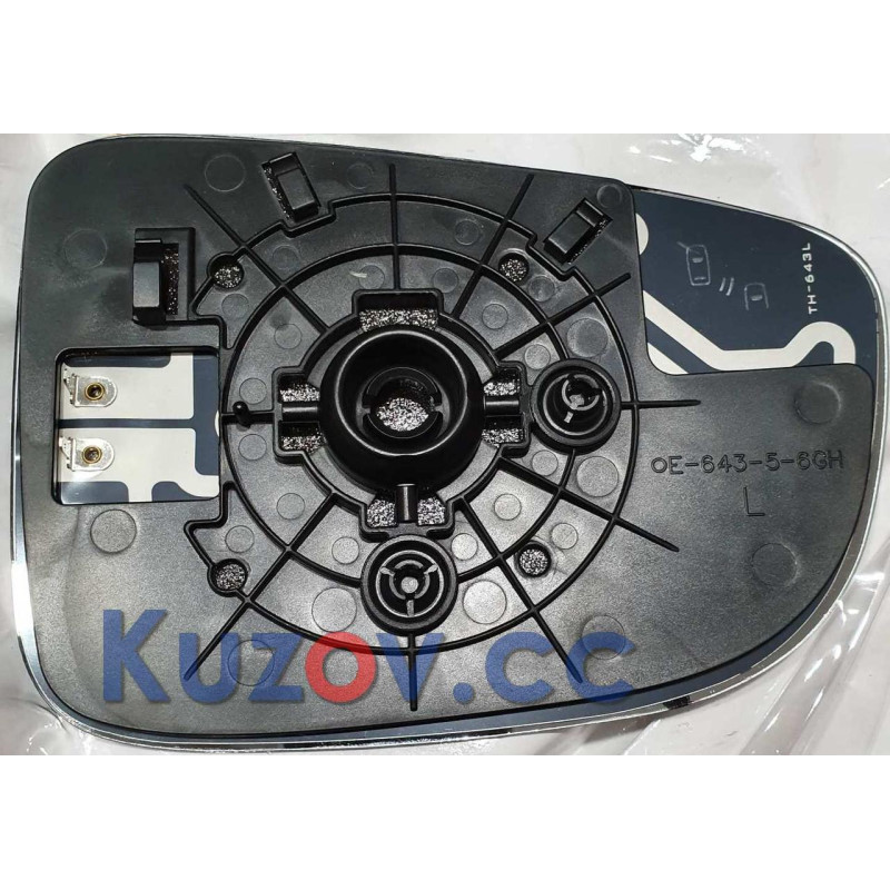 Вкладиш дзеркала лівий з отвором під сліпу зону Mazda 6 GJ, 3 BM 2012-2018 Polcar GHR5691G7