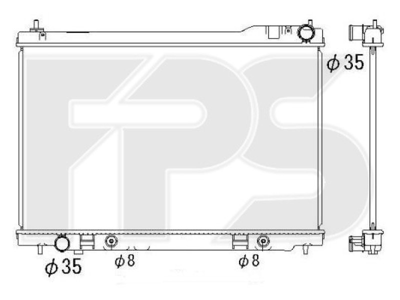 Радіатор охолодження двигуна Infinity FX35 / 45 03-09 4.5 бензин (Koyorad)