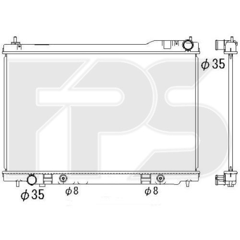 Радіатор охолодження двигуна Infinity FX35 / 45 03-09 4.5 бензин (Koyorad)