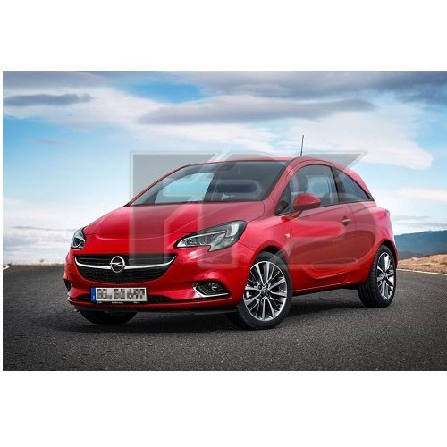 Скло дверне заднє ліве Opel Corsa E 14- (Sekurit)