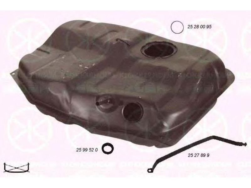 Паливний бак Ford Escort 1985-1989 бензин Klokkerholm 6156361