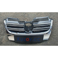 Решітка радіатора VW Golf 5 Variant 07-09 / Jetta 06-10 (з накладкою під номер) (PC) 1K5853653A
