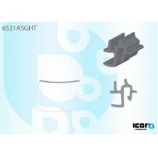 Молдинг лобового скла верхній Peugeot 306 93-01 (Icor)