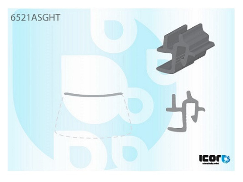 Молдинг лобового скла верхній Peugeot 306 93-01 (Icor)