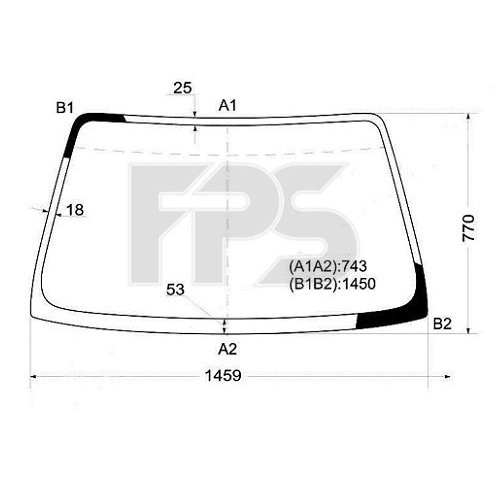 Лобове скло Mitsubishi Galant E30 / 39 88-93 хетчбек