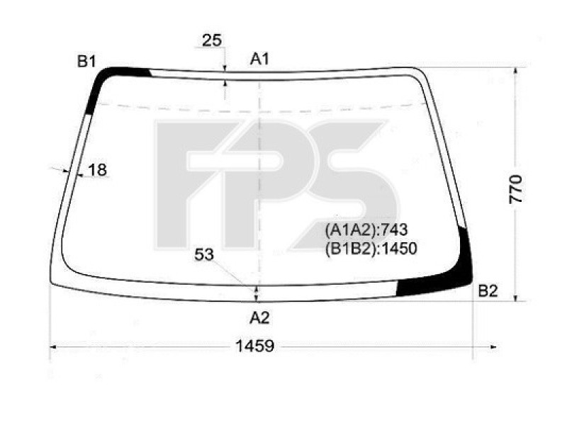 Лобове скло Mitsubishi Galant E30 / 39 88-93 хетчбек