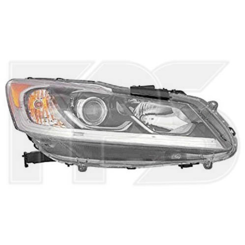 Фара передня ліва Honda Accord 9 15-17 (жовта вставка   LED) (Depo)
