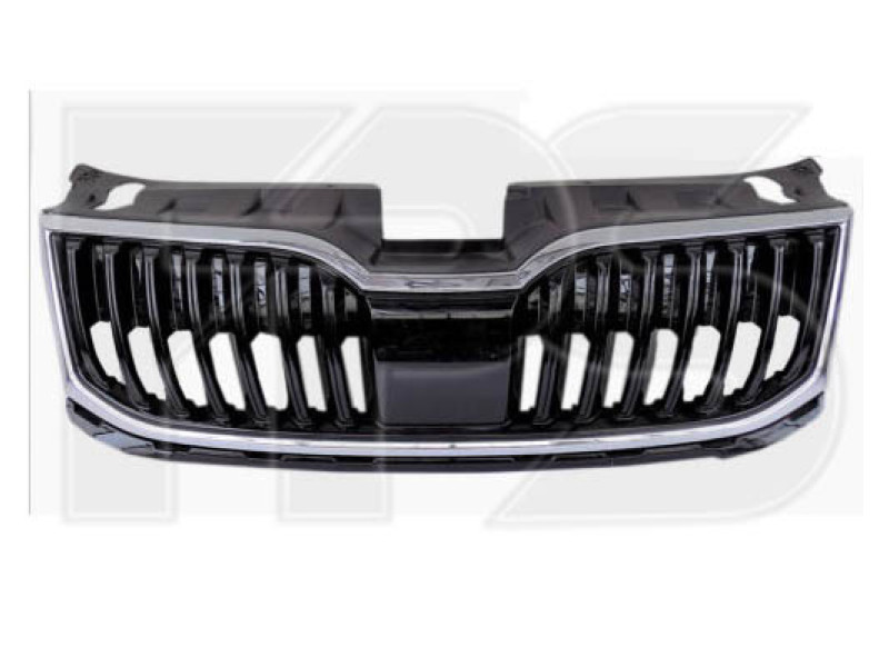 Решітка радіатора з молдингом Skoda Octavia A7 17-20 (FPS) 5E0853653AZD4, 5E0853761C