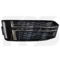 Решітка бампера ліва (з хром молдингами) Audi A4 B9 16 - S-Line (FPS)