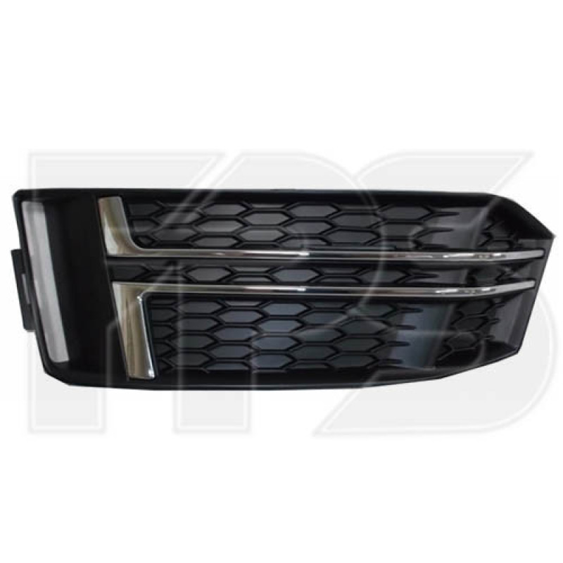 Решітка бампера ліва (з хром молдингами) Audi A4 B9 16 - S-Line (FPS)