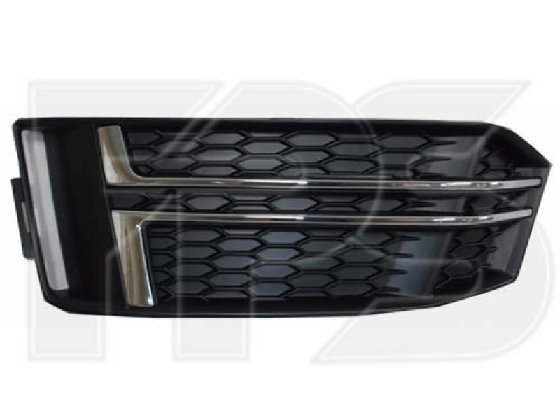 Решітка бампера права (з хром молдингами) Audi A4 B9 16 - S-Line (FPS)