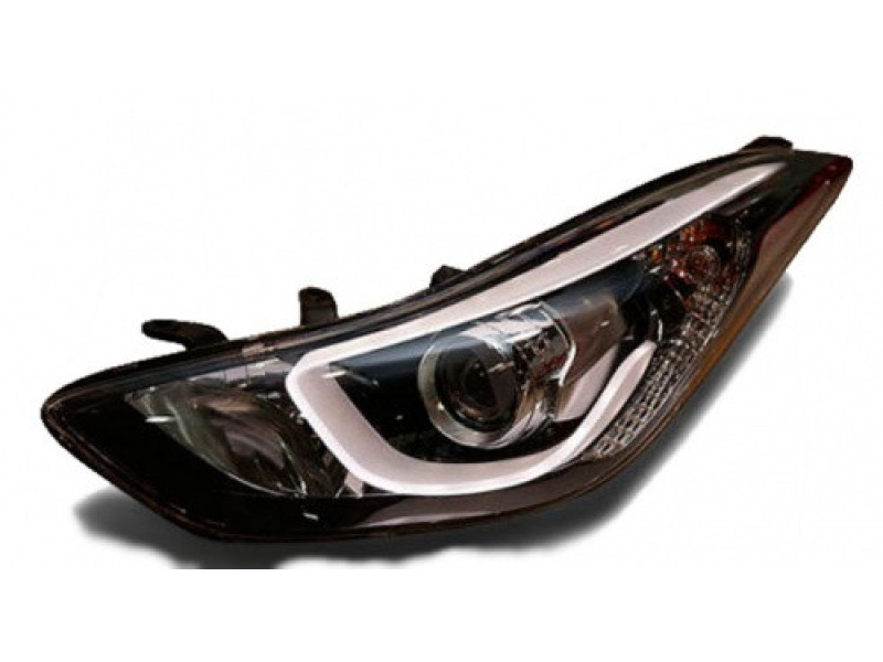 Фара передня Hyundai Elantra MD 14-16 права (TYC) LED, лінза 92102-3X420