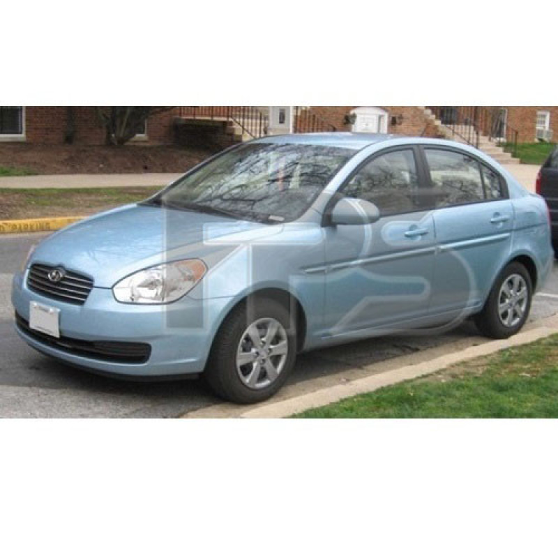 Скло дверне заднє ліве Hyundai Accent 3 06-11 (XYG)