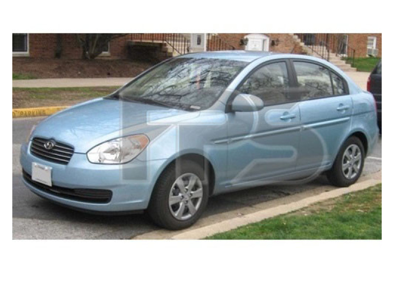 Скло дверне заднє праве Hyundai Accent 3 2006-2011 (Sekurit)