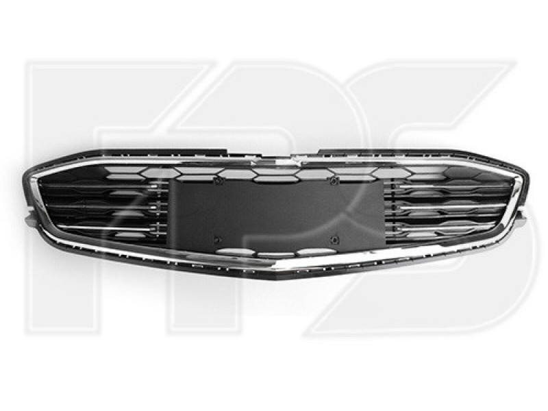 Решітка бампера середня Chevrolet Malibu 16-19 (з хром. молдингами) (FPS)