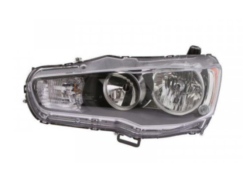 Фара Mitsubishi Lancer X 2007 - ліва чорна рамка. механ. регул Depo 8301A457