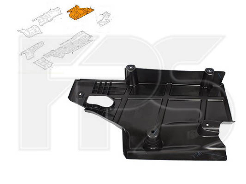 Захист днища задній правий Ford Mondeo 2014-2017 FPS DG9Z5411778A