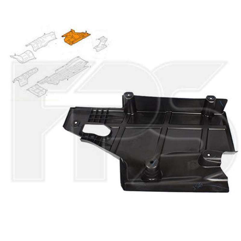 Захист днища задній правий Ford Mondeo 2014-2017 FPS DG9Z5411778A