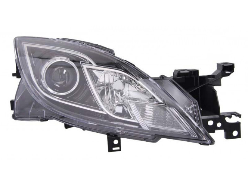 Фара Mazda 6 (GH) 08-10 права ел.рег., черн. рамка Depo GS1F510KOE