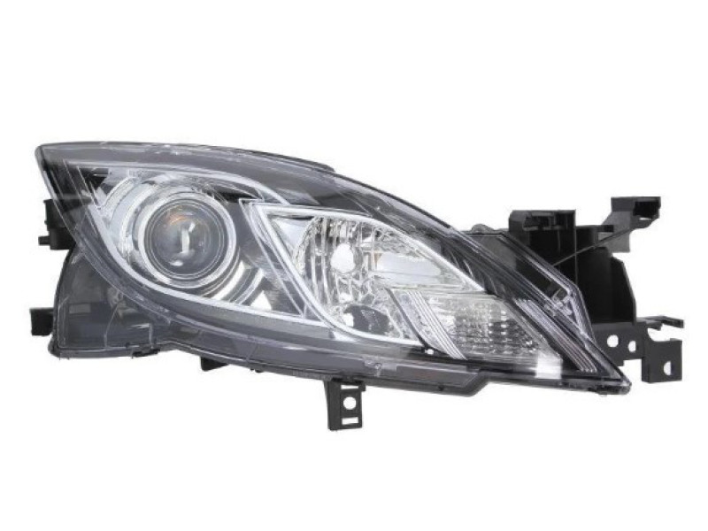 Фара Mazda 6 (GH) 10-13 права ел.рег., черн. рамка Depo GDK1510K0E