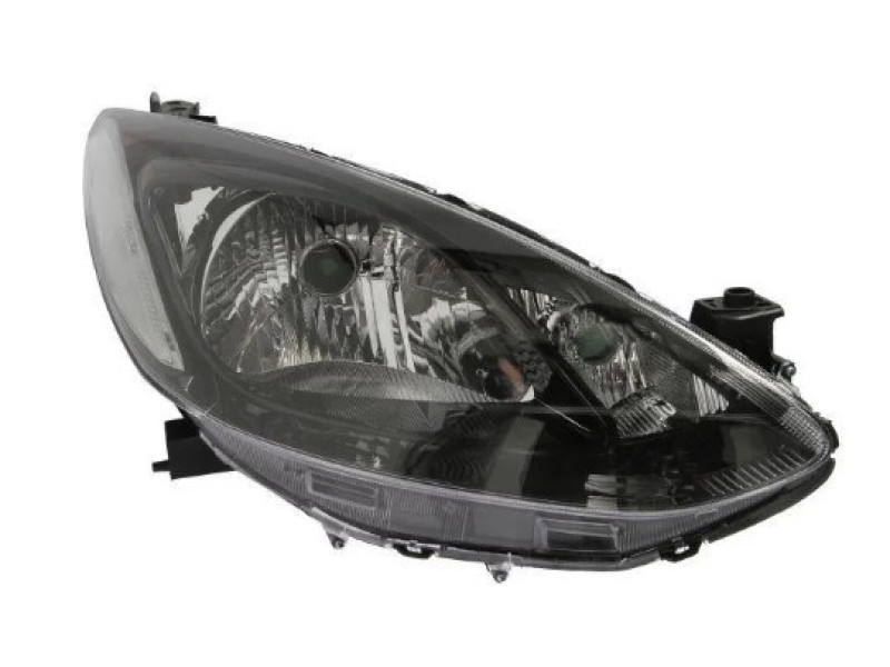 Фара Mazda 2 (DE) 07-11 права мех./ел. рег., чорна рамка Depo DF71-51-0KOC