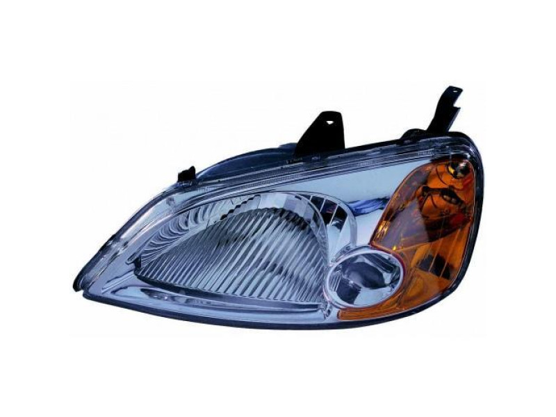 Фара Honda Civic 01-03 ліва з оранж. поворотом ел.рег. Depo 33151-S5A-G01