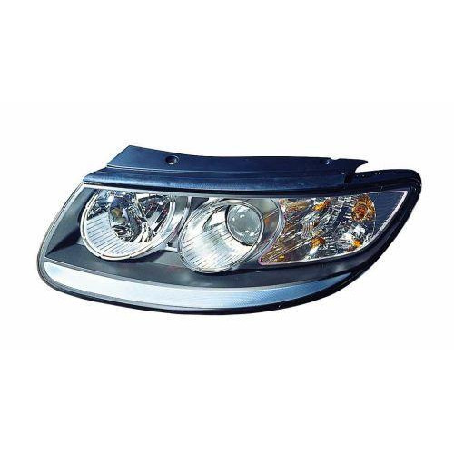 Фара передня Hyundai Santa Fe (06-12) ліва черн. рамка ел.рег. Depo 92101-2B020