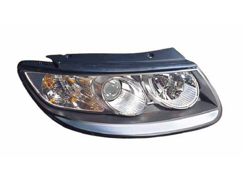 Фара Hyundai Santa Fe (06-12) права черн. рамка ел./мех.рег. Depo 92102-2B020