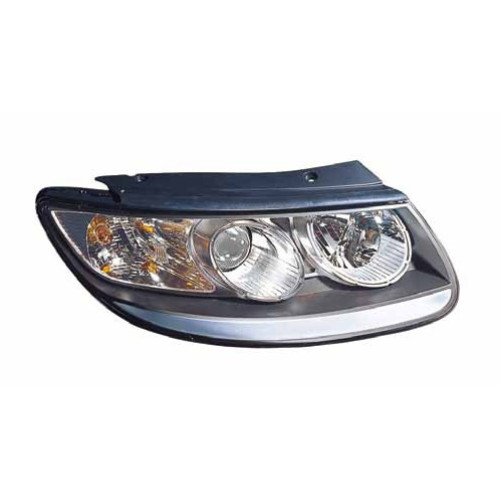 Фара передня Hyundai Santa Fe (09-12) права черн. рамка ел./мех.рег. Depo 92102-2B025