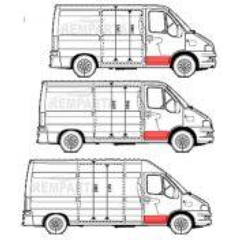 Поріг передній правий Citroen Jumper, Fiat Ducato, Peugeot Boxer 94-06 (PL)